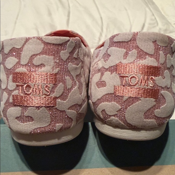 Floral TOMS  Pink Slip-On Shoes - Picture 6 of 6